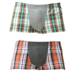 2 Pack Men's Cotton Mixed Tartan Lounge Shorts