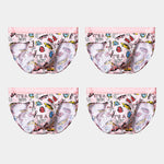 4 Pack Men's Antibacterial Cotton Breathable with Trendy Print Briefs