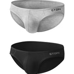 2 Pack Men's U-Shaped Pouch Single Layer Moisture-Wicking Comfortable Sexy Bikini