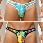2 Pack Men's U-Pouch Low-Rise Thong