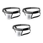 3 Pack Men's Low-Rise Jockstrap with Contoured U-Pouch and Stretch Comfort