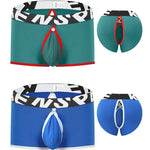 2 Pack Men's Sexy Modal Trunks with Open Front & Back and Removable Pouch