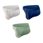 3 Pack Men's Breathable Mesh Sexy Low-Rise Supportive Pouch Bikini