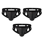 3 Pack Men's Front Mesh Breathable Sporty & Trendy Jockstraps