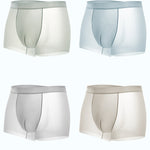 4 Pack Men's Breathable Ice Silk Antibacterial Sports Trunks