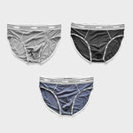 3 Pack Men's Breathable & Quick-Dry Antibacterial Mid-Rise Cooling Briefs