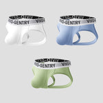 3 Pack Men's Bamboo Fiber Large U-Pouch Low Rise Breathable Jockstraps