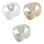 3 Pack Men's Soft Cotton Blend Waffle Briefs with Separate Pouch and High-Leg Cut