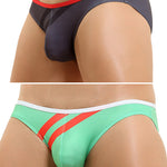 2 Pack Men's Low-rise Vibrant Stripe Bikini