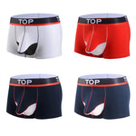 4 Pack Men's Cotton Gun Egg Separation Elephant Nose Trunks