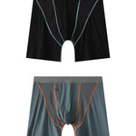 2 Pack Men's Nylon Breathable Sports Anti-Chafing Casual Business Boxer Briefs