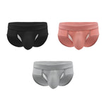 3 Pack Men's Ribbed Sexy & Supportive Separate U-Pouch Briefs