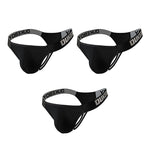 3 Pack Men's Comfy Wide Waistband Breathable Durable Stretch Thongs
