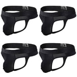 4 Pack Men's Sexy Nylon Low-Rise Comfortable Thong & Strings