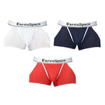 2 Pack Men's Low-Rise Side Vent & Cut-Out Design Breathable Mesh Trunks