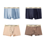 4 Pack Men's Quick-Drying & Comfortable Antibacterial Ice Silk Trunks