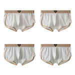4 Pack Men's Ultra-Soft Premium Cotton Seamless Comfort Trunks