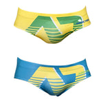 2 Pack Men's Trendy Prints U-Pouch Low-Rise Skin-Friendly Swim Briefs