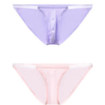 2 Pack Men's Breathable Low-Rise Ultra-Soft Modal Bikini