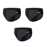 3 Pack Men's Anti-Chafing Stretch Fit Moisture Wicking Lining Swim Briefs