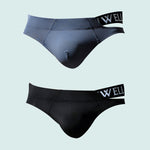 2 Pack Men's Sexy Low-Rise Comfy Waistband Stretch Fit Briefs