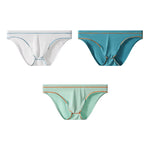 3 Pack Men's Seamless Comfort Sexy Contoured Pouch Supportive Fit Bikini