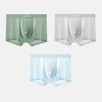 3 Pack Men's Seamless Breathable Mid-Rise Antibacterial Crotch Trunks