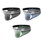 3 Pack Men's Low-Rise Anti-Chafing Sexy Stretch Fit Briefs