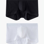 2 Pack Men's Ultra-Soft Premium Pure Cotton Comfy Waistband Seamless Trunks