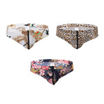 3 Pack Men's Trendy Prints Sexy Day-Long Comfort Cooling Touch Briefs