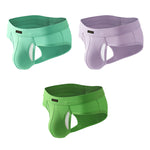 3 Pack Men's Seamless Comfort Sporty Cut Stretch Fit Briefs
