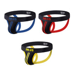 3 Pack Men's U-Pouch Striped Sexy Jockstraps