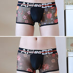 2 Pack Breathable Print Trendy Open-Back Trunks