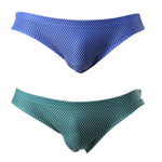 2 Pack Men's Soft-Touch Daily Stretch Solid Color Stay-Put Fit Briefs