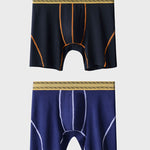 2 Pack Men's Pure Cotton Anti-Chafing Breathable Sports Boxer Briefs