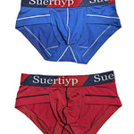 2 Pack Men's Breathable Mesh Ice Silk Low-Rise Cooling Briefs