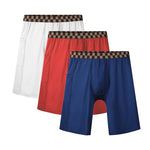 3 Pack Men's Anti-Chafing Extended Length High-Stretch Midway Briefs