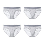 4 Pack Men's Jacquard Lace Ultra Sheer Ice Silk Antibacterial Briefs