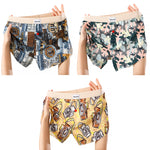 3 Pack Men's Trendy Print Ice Silk & Breathable Casual Style Boxers Shorts