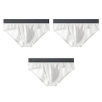 3 Pack Men's Ultra-Soft Breathable Mesh Ice Silk Briefs