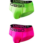 2 Pack Men's Comfortable Breathable Sports Solid Color Briefs