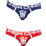 2 Pack Men's Ultra-Soft Printed Low-Rise Sexy Sporty Cut Anti-Chafing Bikini