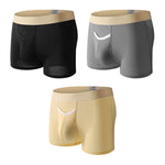 3 Pack Men's Stay-Put Fit Stretch Fabric Seamless Comfort Trunks