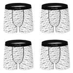 4 Pack Men's Ice Silk Trendy Prints Comfortable Smooth Touch Boxer Briefs