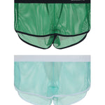 2 Pack Men's Mesh Breathable Solid Color Low-Rise Quick-Dry Fabric Boxers