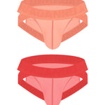 2 Pack Men's Sexy Odor-Control Stretch Fit Semi-Transparent Sporty Cut Bikini