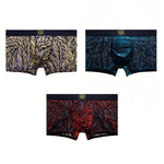 3 Pack Men's Trendy Prints Movement-Friendly Cooling Touch Trunks