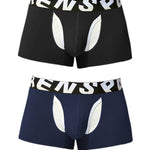 2 Pack Men's Supportive Separate Pouch Sexy & Anti-Moisture Trunks