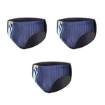 3 Pack Men's Anti-Chafing Stretch Fit Moisture Wicking Lining Swim Briefs