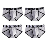4-pack Men's Ultra-Soft Breathable Cotton High-Stretch Briefs 